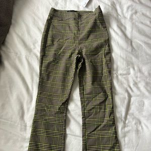NWT Urban Outfitters Green Plaid Pants